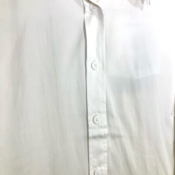 Zadig & Voltaire Tasko Satin Button Down Shirt in Judo White Size Small - Picture 6 of 9
